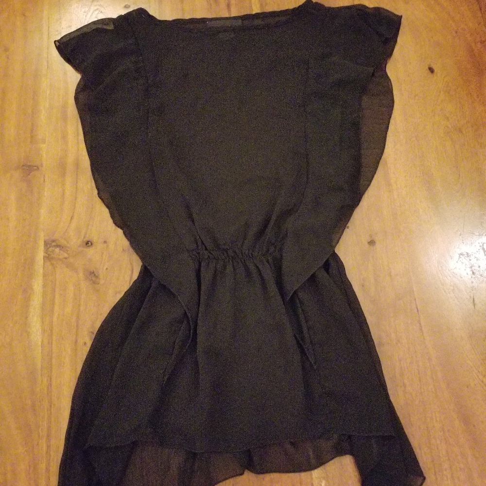 Apostrophe black tunic blouse